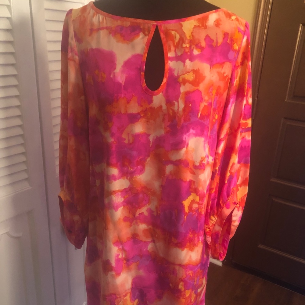 Alice & Trixie Multicolor Silk Dress W/cut-outs L